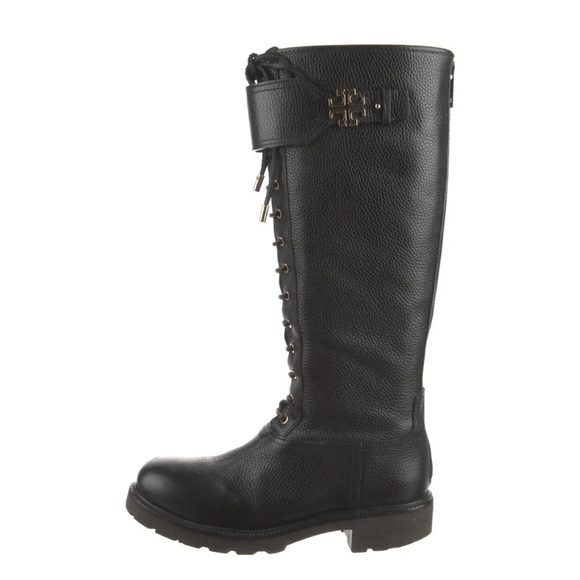 Tory Burch leather combat boots size 6.5 - Picture 4 of 10
